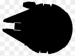 Millennium Falcon Star Wars Darth Vader Boba Fett R2-d2 - Star Wars Ship Silhouette Clipart