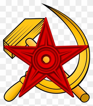 Communist Barnstar - Sickle And Hammer Png Clipart