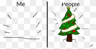 Me Vxs Peeps - Christmas Tree Clipart