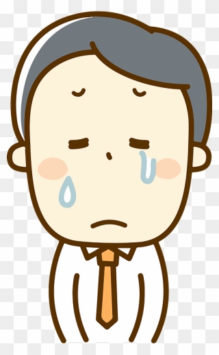 Business Man Crying Tears Clipart - Grief Clipart - Png Download
