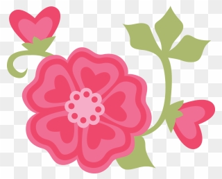 February Flower Clipart Picture Download ♥ It"s A Berry - Pink Flower Cute Png Transparent Png