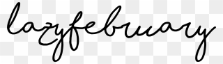 Lazy February - Calligraphy Clipart