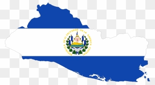 El Salvador Flag Map Clipart