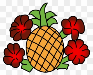 Pineapple With Flowers Png Images - Clip Art Black And White Fruit Transparent Png