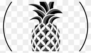 Transparent Black And White Pineapple Png - Outline Pineapple Clipart