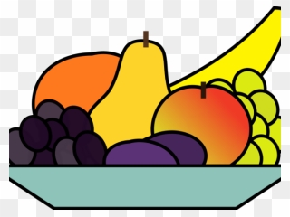 Fruits In A Plate Drawing Clipart
