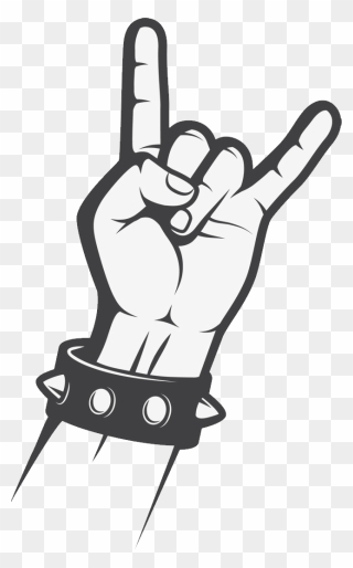 Rock Music Png - Rock And Roll Hand Sign Png Clipart
