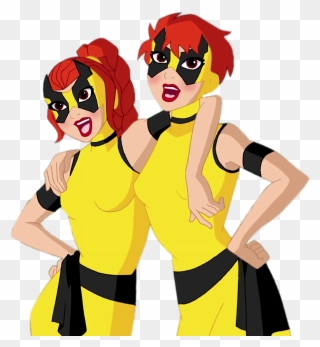 Dc Super Hero Girls Double Dare Twins - Cartoon Clipart