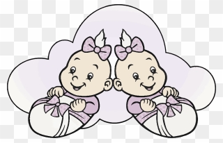 2 Baby Girls Clipart - Png Download