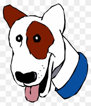 Head, Brown, Blue, White, Cartoon, Dog, Animal, Tongue - Dog Head Cartoon Png Clipart