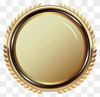 Golden Badge Png Image Background - Transparent Gold Badge Png Clipart