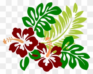 Red Flower Clipart Moana - Hibiscus Clip Art - Png Download