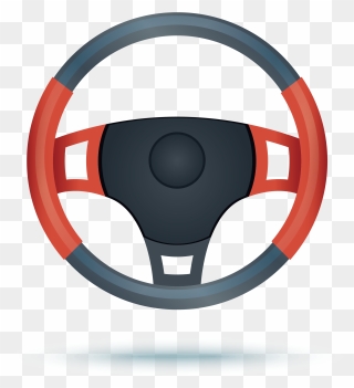 Car Steering Wheel Euclidean Vector - Car Steering Wheel Cartoon Clipart