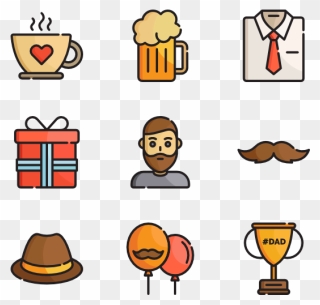 Fathers Day Icons Clipart
