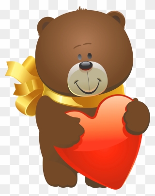 Valentine Teddy Bear Png Clipart - Teddy Bear Valentines Clipart Transparent Png