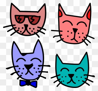 Graffiti Cats By Rones - 3 Cats Clipart - Png Download