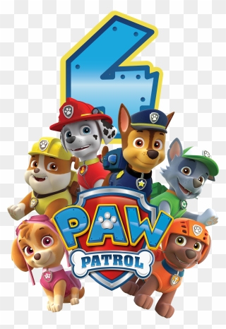 Paw Patrol All Character Png Kids - Paw Patrol Happy 3rd Birthday Clipart