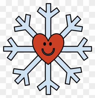 Snowflake, Smiley Face, Heart, Red - Our Family Is Just The Right Mix Clipart
