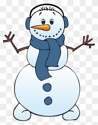 Snowflakes Clipart Man - Free Clip Art Snowman - Png Download