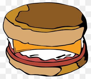 Fast Food, Breakfast, Egg Muffin - Breakfast Sandwich Clipart - Png Download