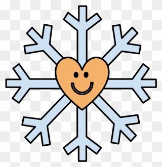 Snowflake, Smiley Face, Heart, Orange - Our Family Is Just The Right Mix Clipart
