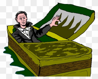 Free Dracula Clipart - Waking From The Coffin - Png Download
