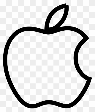 File Logo Hollow Svg - Apple Logo Outline Png Clipart