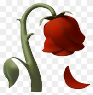 Flower Emoji Clipart Vector Library Library Rose Deadrose - Iphone Dead Rose Emoji - Png Download