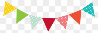 Carnival Banner Clipart - Colourful Bunting - Png Download