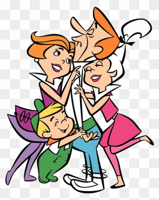Group Clipart Hugging - Jetsons Jane And Judy - Png Download