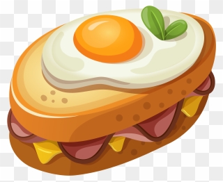 Burger And Sandwich Clip Art - Egg Sandwich Clipart - Png Download