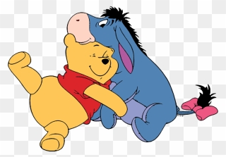 Winnie The Pooh And Eeyore Hugging Clipart