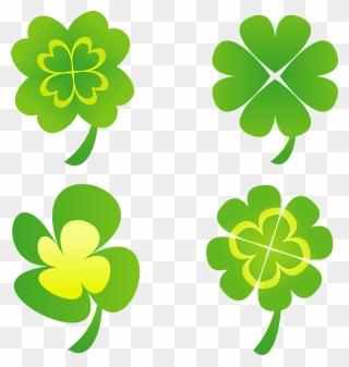 Four Leaf Clover Clipart - 四 つ 葉 クローバー イラスト - Png Download