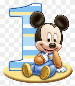 Mickey Mouse Number 1 Png - Mickey Mouse 1st Birthday Clipart