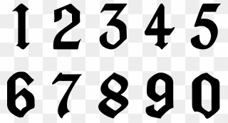 Clipart Numbers Black And White, Clipart Numbers Black - Black Numbers Clipart - Png Download