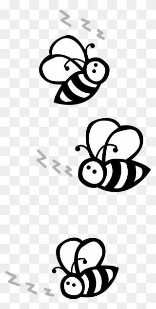 Angry Bees Svg Clip Arts - Bees Black And White Clipart - Png Download