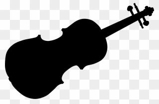 Violin Silhouette Musical Instruments Clip Art - Silhouette Violin Clipart - Png Download