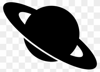 Saturn Clip Art Clipartfest - Clipart Saturn Black And White - Png Download