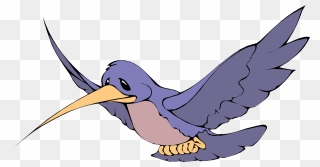 Flying Blue Bird Png Clip Art - Animated Flying Bird Cartoon Transparent Png