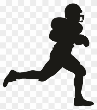 Running Football Player Clipart - Png Download