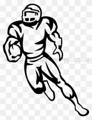 Football Players Running Clipart Jpg Royalty Free Stock - Running Back Football Player Clipart - Png Download
