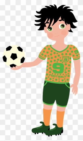 Boy Football Player Clipart - Sportsman Clipart Png Transparent Png