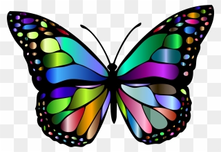 Monarch Butterfly Clipart Png Full Hd - Mariposa Monarca De Colores Transparent Png