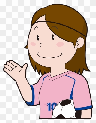 Football Player Woman Clipart - 馬 サッカー イラスト - Png Download