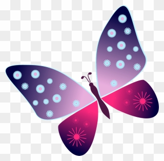 Purple Butterfly Clipart - Borboletas Png Verde Transparent Png