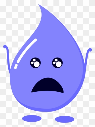 Blue,purple,fish - Water Drop Man Cartoon Clipart