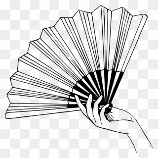 Fan Black And White Clip Art - Png Download