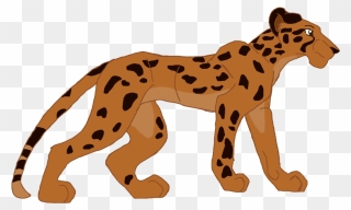 Cheetah Clipart Wildcat - Cheetah Cub Side Drawing - Png Download