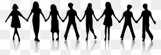 Silhouette Holding Hands Child Clip Art - Silhouette People Holding Hands Png Transparent Png