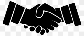 Hands Shaking - Silhouette Handshake Clip Art - Png Download